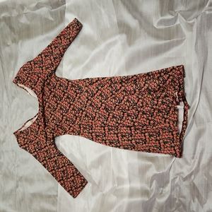 Floral Mini Slit Back Dress